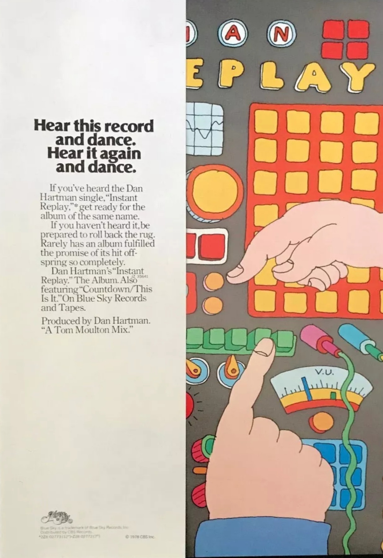 Dan Hartman Instant Replay Album Promo